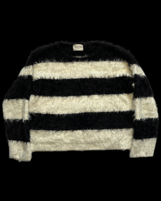 Stripped Fur Sweater