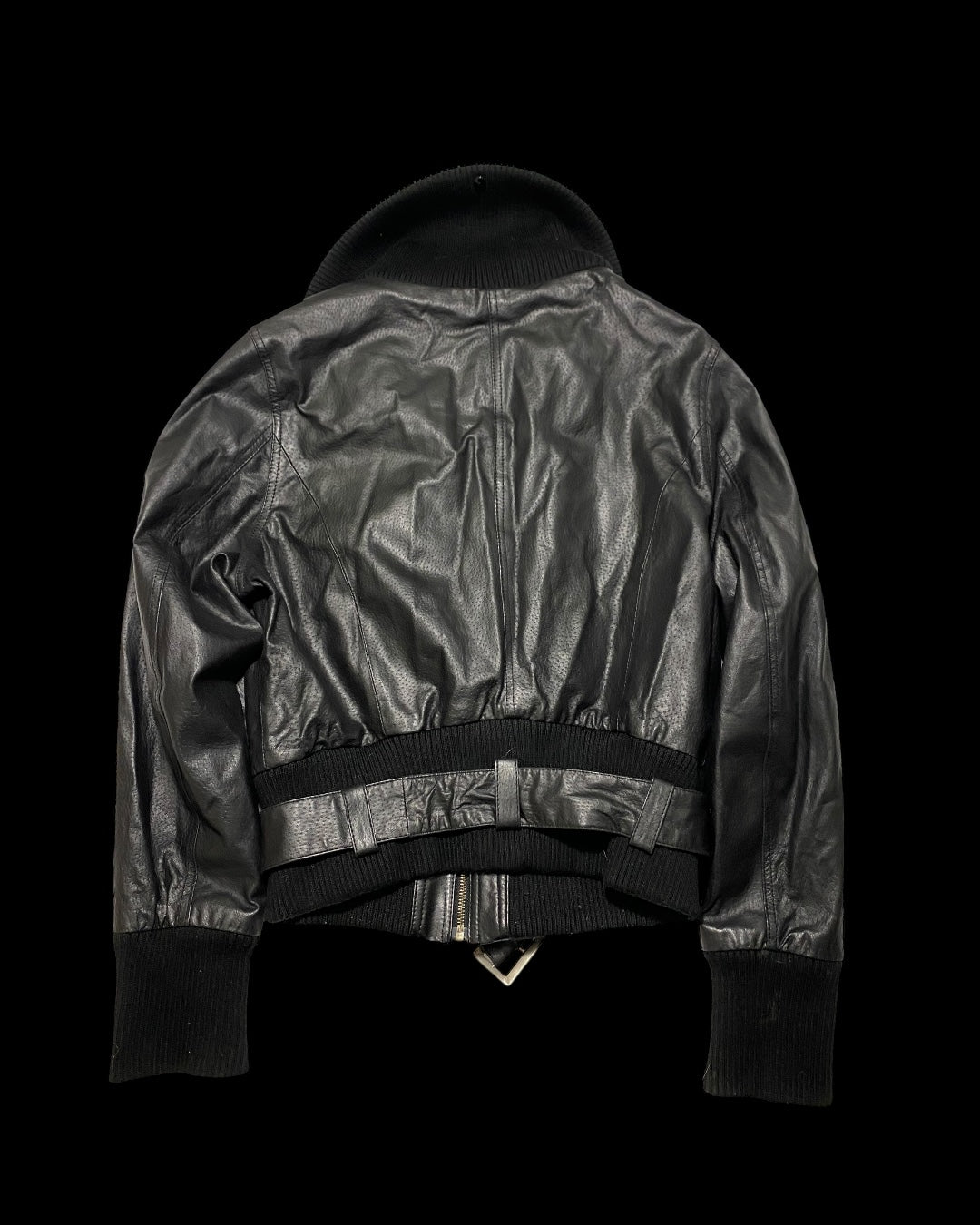 Vintage Leather Bomber Jacket