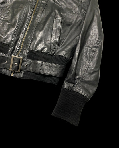 Vintage Leather Bomber Jacket